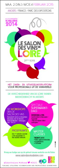 29e Salon des Vins de Loire - 2 t/m 4 februari, Angers